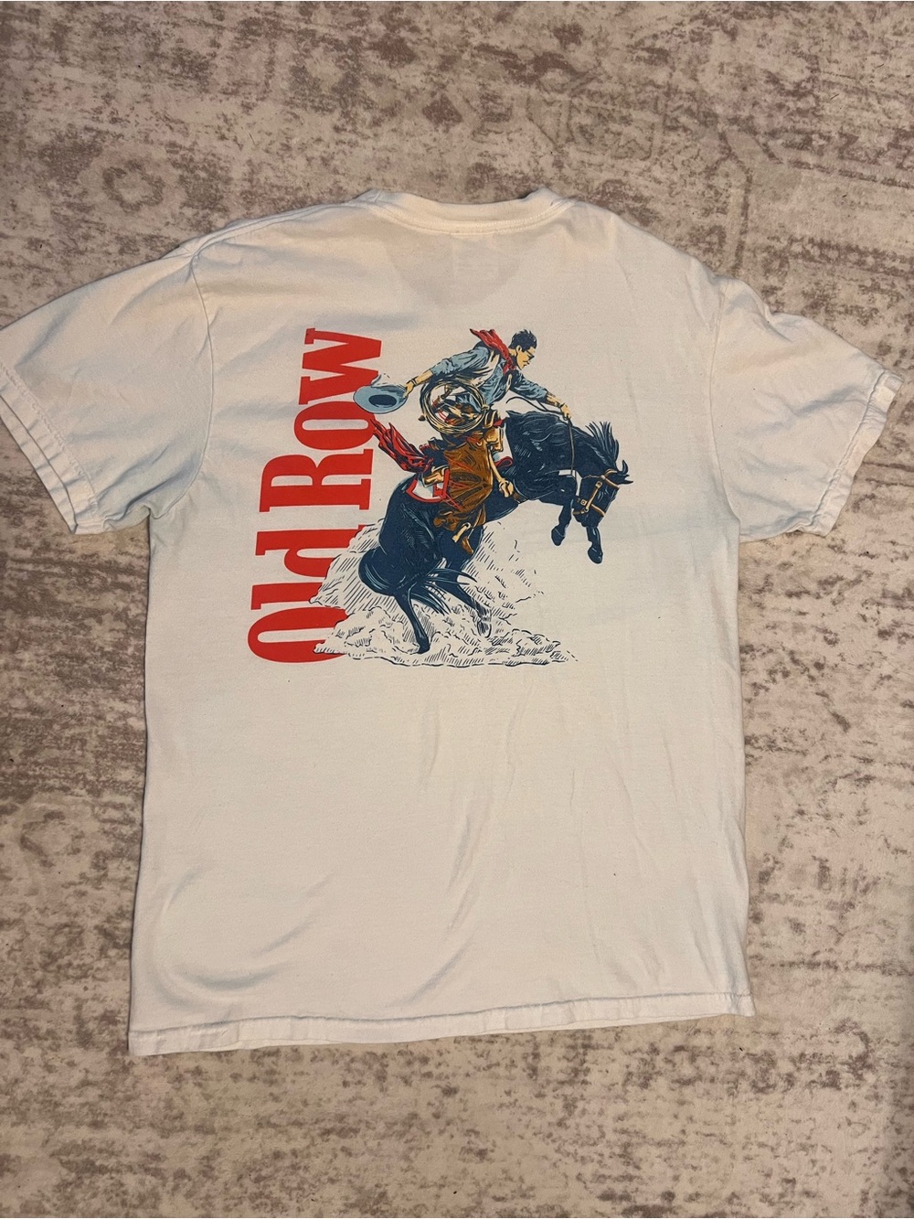 Old Row White Graphic Rodeo Tee